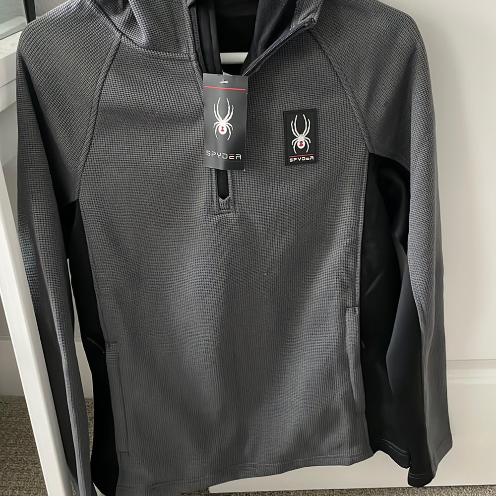 Spyder mens medium quarter zip polar hoodie